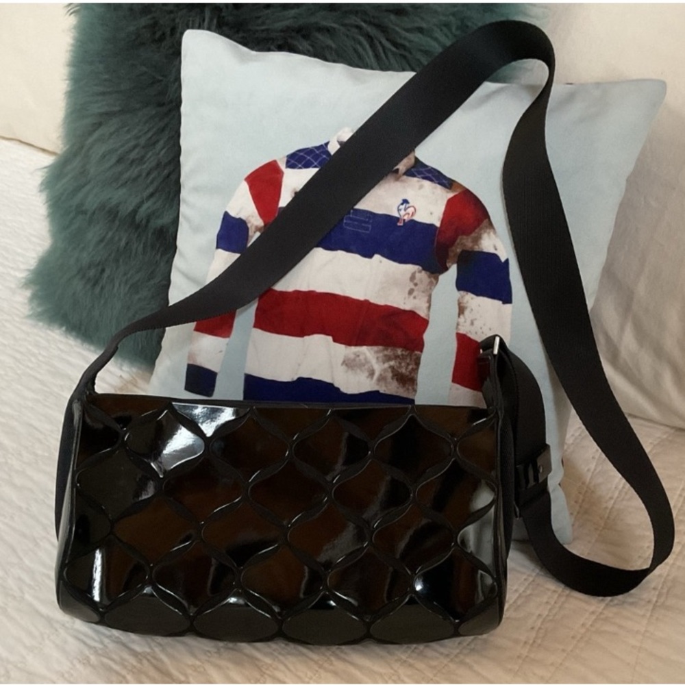 Issey Miyake Black Crossbody Bag Pleats Please